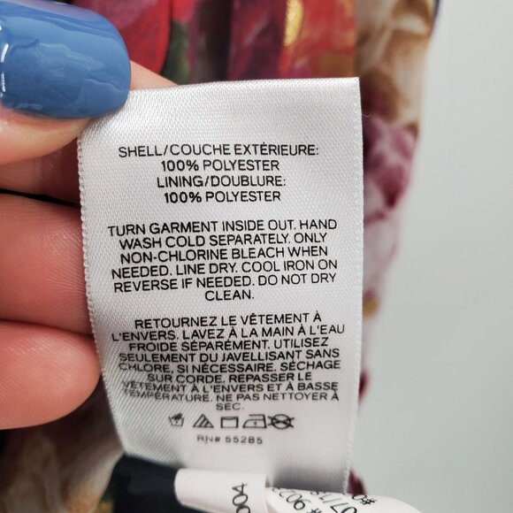 Express Womens Floral Bohemian Slit Sleeve Cold Shoulder Blouse M Elastic Waist - Picture 10 of 12